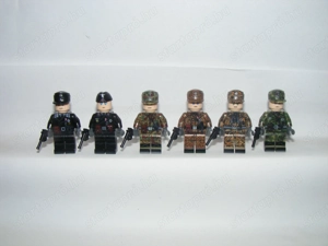 Lego 2. Világháborús Német Álcázott Páncélos hadosztály figurák katonák 6db ÚJ - kép 4