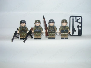 Lego 2. Világháborús Német Mocsári Álcás 43. légierő MP40 STG44 MG42 katona ÚJ - kép 2
