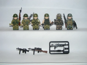 Lego Vietnámi háborús Amerikai hadsereg és Vietkong gyalogos katonák 6db katona ÚJ - kép 10
