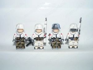 Lego 2. Világháborús Német katonák Havasi Alakulat Téli egyenruhás katona 4db ÚJ - kép 4