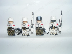 Lego 2. Világháborús Német katonák Havasi Alakulat Téli egyenruhás katona 4db ÚJ - kép 5