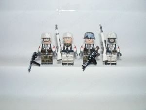 Lego 2. Világháborús Német katonák Havasi Alakulat Téli egyenruhás katona 4db ÚJ - kép 3