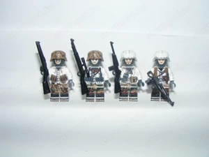 Lego 2. Világháborús Német Arctic katonák Mesterlövész Felderítő Tiszt 4db katona ÚJ - kép 2
