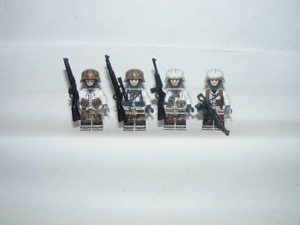Lego 2. Világháborús Német Arctic katonák Mesterlövész Felderítő Tiszt 4db katona ÚJ - kép 4
