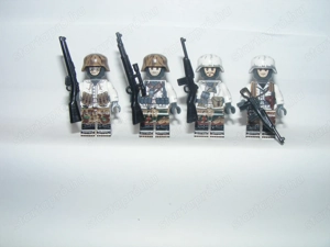 Lego 2. Világháborús Német Arctic katonák Mesterlövész Felderítő Tiszt 4db katona ÚJ