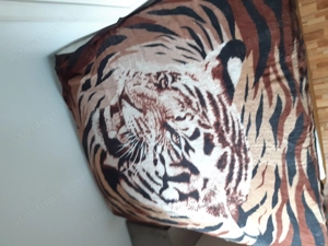 Tigris mintás ágytakaró pléd 220x200cm - kép 2