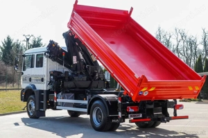 MAN TGM 18.240 4x4 háromoldalra billenőplatós darugémes teherautó - kép 3