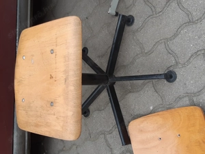 Műhelyszék forgószék magasság állítható szépség hibás - kép 4