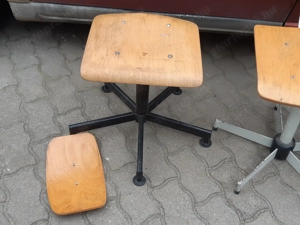 Műhelyszék forgószék magasság állítható szépség hibás - kép 3