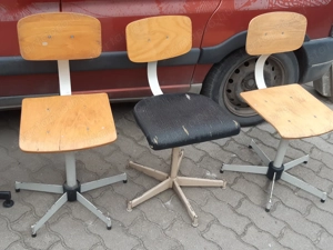 Műhelyszék forgószék magasság állítható szépség hibás - kép 2