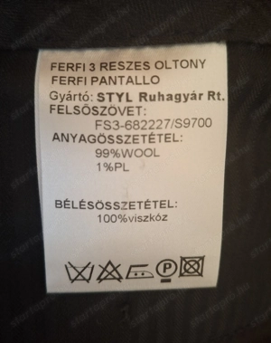 Férfi öltöny szett (új, Styl, 3 részes, 1. osztályú minőség) - kép 4