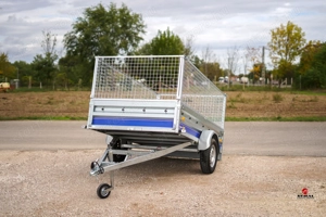 Új billenős utánfutó (250x135cm) - rácsos magasítóval - akciósan bruttó 658.000 Ft - kép 5