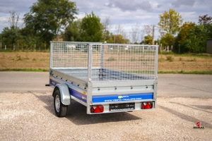 Új billenős utánfutó (250x135cm) - rácsos magasítóval - akciósan bruttó 658.000 Ft - kép 6