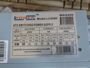 LC Power LC420H 420W számítógép tápegység működő - kép 2