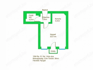 Erkélyes garzon kiadó a Klinikák közelében   Viola utca - kép 2