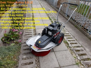 8 LE-s Triton Kohler lejtős területekre fejlesztett magasgaz kaszáló gép ! Olajszivattyús motorral !