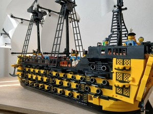 Lego komp. Creator Icons Karib Tenger kalózai HMS Endeavour hajó 2500db 74db ágyú Lepin ÚJ - kép 4