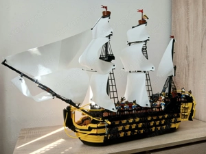 Lego komp. Creator Icons Karib Tenger kalózai HMS Endeavour hajó 2500db 74db ágyú Lepin ÚJ - kép 5