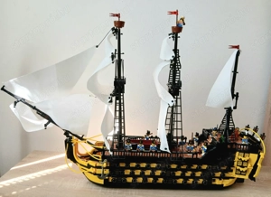 Lego komp. Creator Icons Karib Tenger kalózai HMS Endeavour hajó 2500db 74db ágyú Lepin ÚJ - kép 3