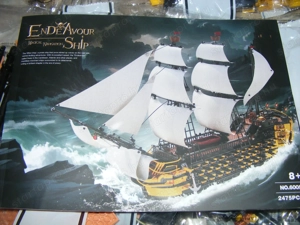 Lego komp. Creator Icons Karib Tenger kalózai HMS Endeavour hajó 2500db 74db ágyú Lepin ÚJ - kép 7
