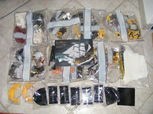 Lego komp. Creator Icons Karib Tenger kalózai HMS Endeavour hajó 2500db 74db ágyú Lepin ÚJ - kép 6