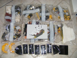 Lego komp. Creator Icons Karib Tenger kalózai HMS Endeavour hajó 2500db 74db ágyú Lepin ÚJ - kép 14