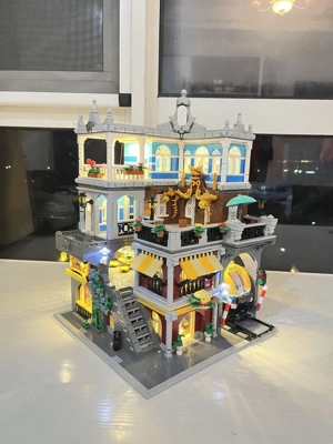 Lego komp. Creator Icons Burger Shop és metró moduláris ház 3290db Lepin ÚJ - kép 15
