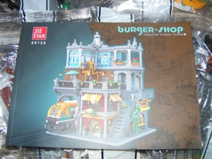 Lego komp. Creator Icons Burger Shop és metró moduláris ház 3290db Lepin ÚJ - kép 2