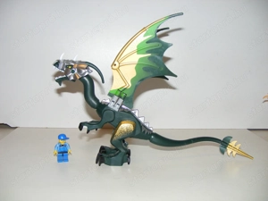 Lego Castle Lovag Vár Zöld Páncélos sárkány 33cm  ÚJ - kép 11