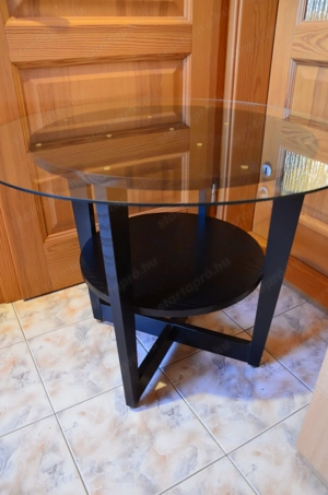 Eladó egy fekete színű, üveglapos, újszerű dohányzóasztal Dunakeszin - kép 2