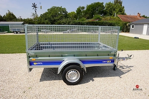 Új billenős utánfutó (230x130cm) rácsos magasítóval 638.000 Ft helyett 608.000 Ft - kép 2