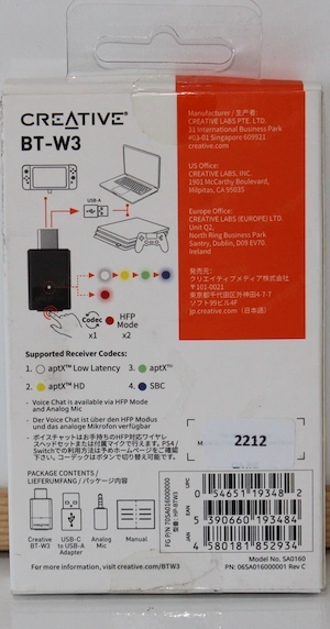 Creative BT-W3 Bluetooth 5.0 Audio Transmitter - kép 5