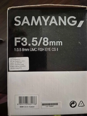 Samyang F3.5 8mm UMC Fish eye cs II objektiv elado - kép 2