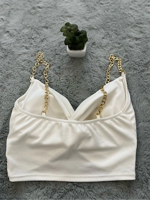 Láncos pántú női top - kép 2