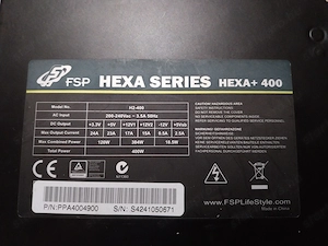 FSP Hexa+ 400W-os 80+ tápegység eladó (2 x6+2 VGA csati) - kép 2