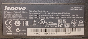 Lenovo ThinkPad Basic Dock 40A0 dokkoló állomás - kép 5