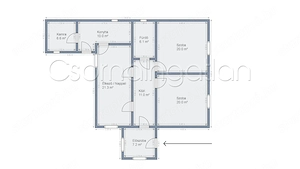 Babót   összkomfortos 2 szoba nappalis ház eladó - kép 11
