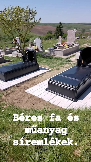 Műanyag síremlék megrendelhető.