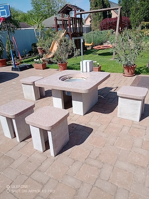 Minimál műkő szalonnasütő bográcsozó - kép 4