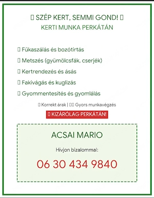 kerti munkát válalok perkátán 