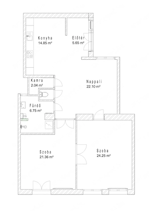XII ker VÁROSMAJOR utcai  felújittott különbejáratú 3 szobás  utcai ezonnal költözhető lakás eladó! - kép 8