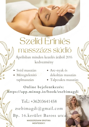  Áprilisban 20 % kezdvezmény a Masszázs stúdiómban 