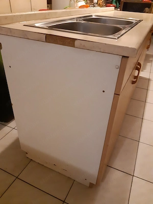 Konyhaszekrény alsó 60x200cm széles mosogatóval megkímélt - kép 9