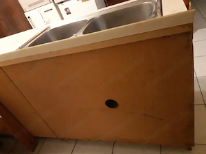 Konyhaszekrény alsó 60x200cm széles mosogatóval megkímélt - kép 2