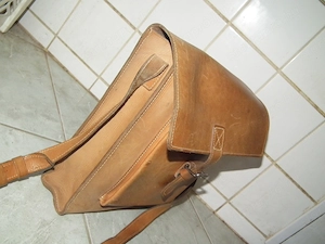 Katonai jellegű férfi válltáska bőrtáska bőr táska nr.1 - kép 2