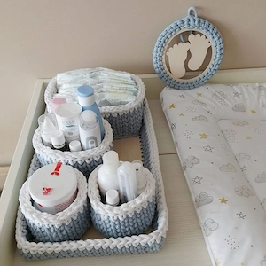 kézzel horgolt pelenkázó szett eladó vagy rendelhető! - kép 3