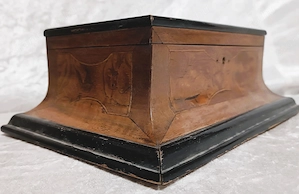 Antik Biedermeier intarziás díszdoboz   ékszertartó (19. sz. közepe) - kép 3