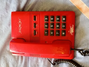 Datacorp Harmony RS-802 TPM modellű piros vezetékes nyomógombos telefon ára 9000ft óbuda retro telef