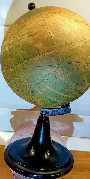  Antik, vintage dekorációs földgömb 