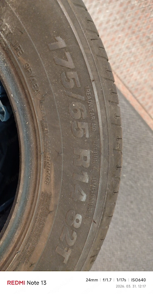 Budapesten újszerű 175 65 14 nyárigumi szett eladó  - kép 3